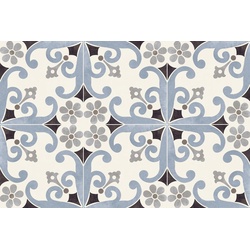 Del Conca Paris Montmartre Blu 20x20 cm Bodenfliese / Wandfliese Dekor Matt Eben