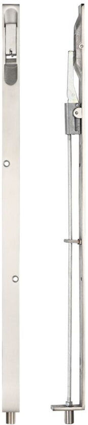 Zoo Hardware Lever Action Flush Bolt Satin Stainless 45.7cm H X 2cm W X 1.1cm D