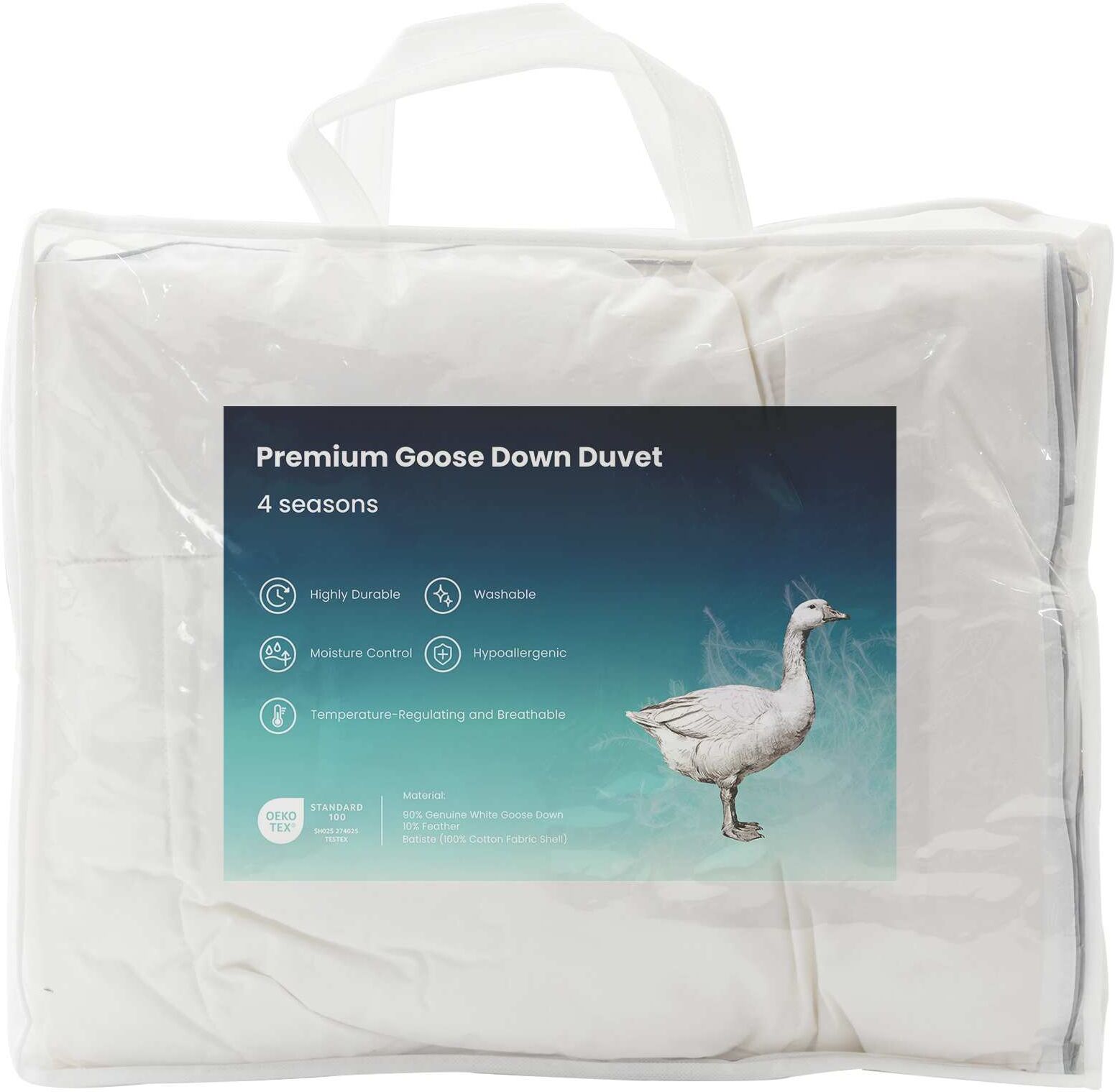 vidaXL Couette FULDA 137 x 200 cm 4 saisons 310 GSM Blanc