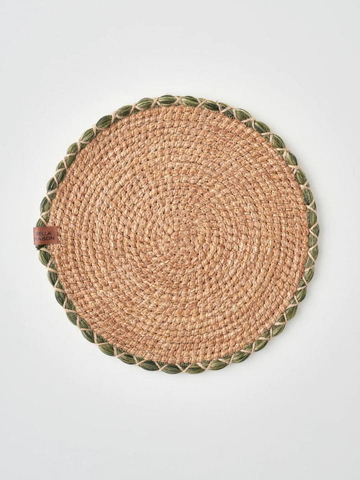 BELLA MAISON Tischset ''Santana'' in Beige/ Grün - Ø 36 cm - onesize