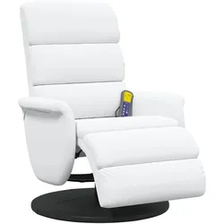 vidaXL Massage Relaxsessel Weiß 71 x 98 x 106 cm Kunstleder