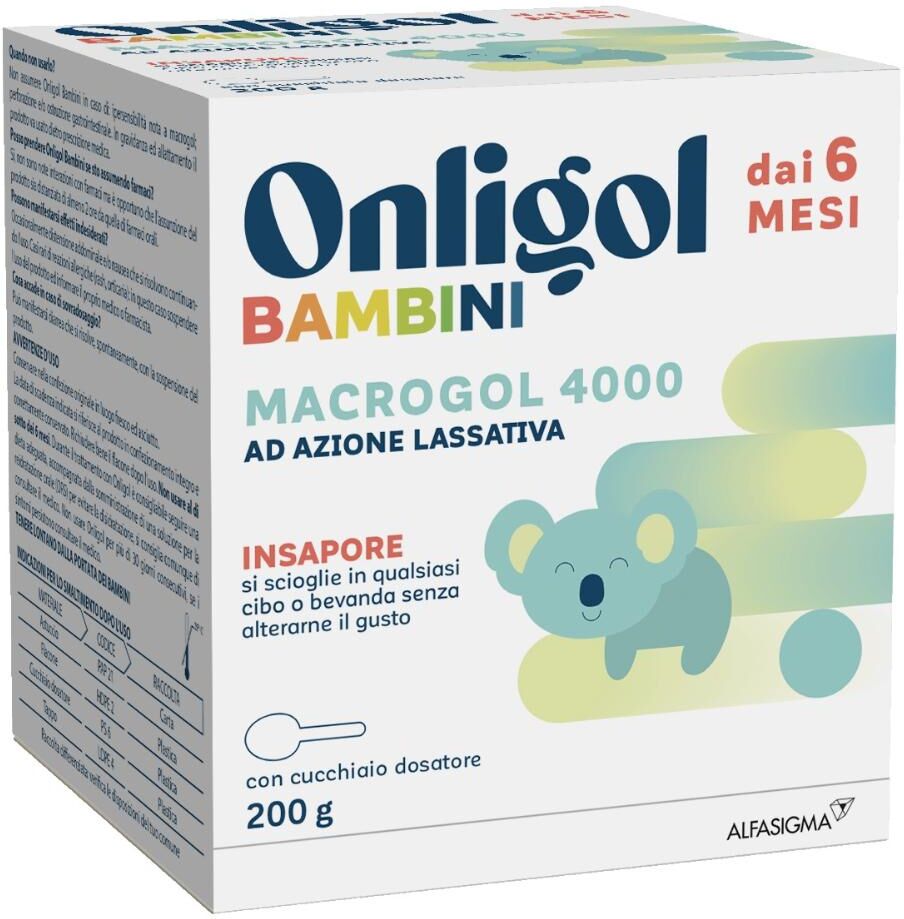 ALFASIGMA SpA Onligol Bambini Macrogol 4000, 200 g