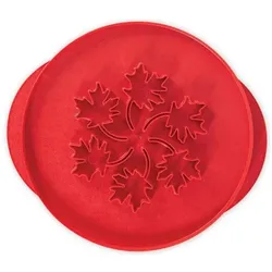 3x Nordic Ware Leaves & Apples Reversible Pie Top Cutter, Ausstechformen, Rot