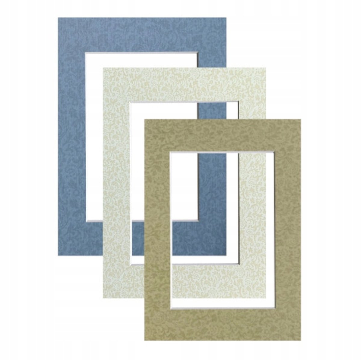 FOTKOM Passe-partout met sierlijk ornament, 15 x 20 cm