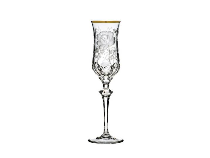 ARNSTADT KRISTALL Sektglas Primerose Gold - Kristallglas mundgeblasen · handgeschliffen · 24K Gol, 1-tlg., Kristallglas