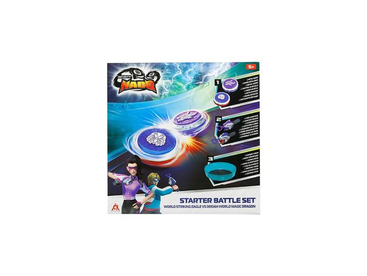 Starter BATTLE SET Lanceurs Dragons + 2 Toupies Métal - Infinity Nado 6