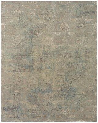 KALATY Transitional Multi-Colored Hand-Knotted Wool/Natural Silk Area Rug
