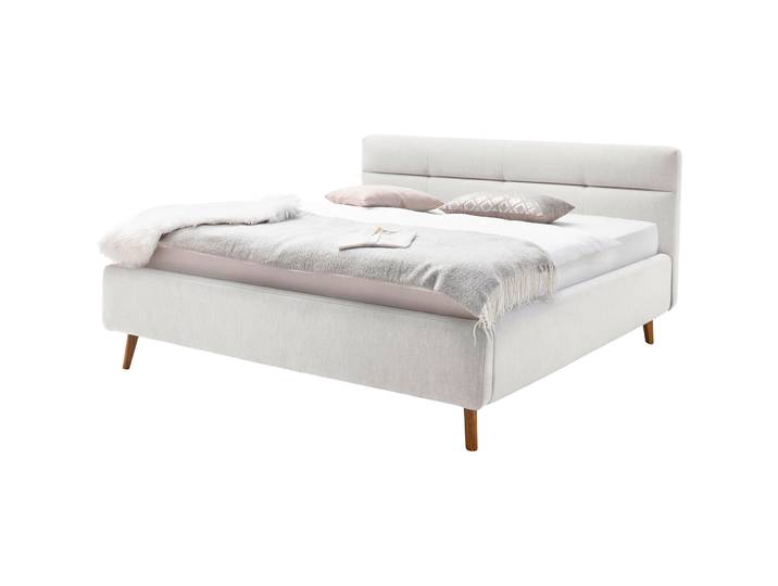 Bett Euvil Hellgrau Bezug Stoff 180 x 200 cm - Bett