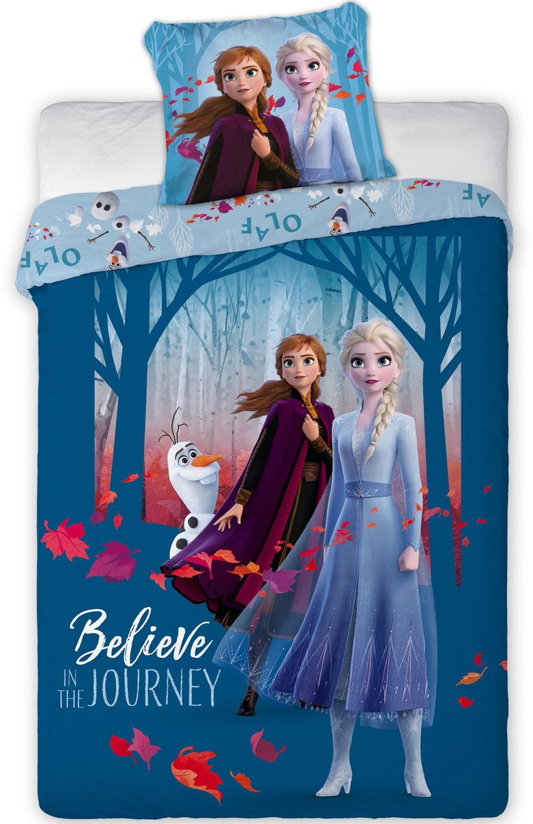 Disney Frozen Believe Dekbedovertrek voor kinderen, 140 x 200 cm