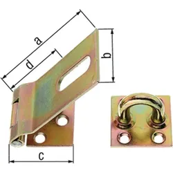 GAH Alberts Sicherheits-Überfalle L.153x68mm B.50mm STA galv. gelb verz. - 348373