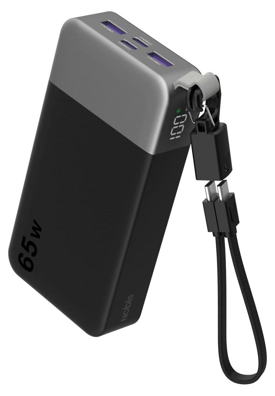 Lustrens Power Bank 20000 mAh met 65W Snelopladen en LED-display