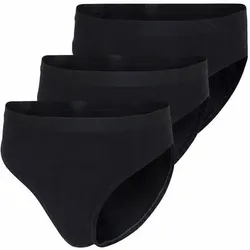 ADIDAS adidas Damen Slip, 3er Pack - Sport Active Essentials Cotton, Low Rise Bikini-Slip, einfarbig, Größe S in Schwarz Schwarz