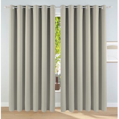 Verdunkelungsvorhang OTTO HOME "Solana" Gr. 8, beige (creme), B:280cm H:245cm, Polyester, Polyester, Gardinen, Vorhang, Gardine, Breite 280 cm, verdunkelnd, einfarbig, Raumteiler