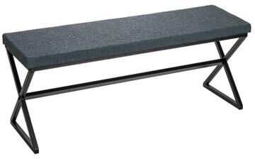 "Household Essentials Harper Metal Bench with Boucle Upholstered Cushion - 46.5""L x 14.6""W x 3.2""H"