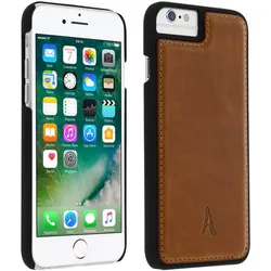 Akashi Schutzhülle aus Echtleder stoss- kratzfest für iPhone 6/ 6S/7 / 8 – Kupfer (Apple iPhone 6, Apple iPhone 6s, Apple iPhone 7, Apple iPhone 8), Smartphone Hülle, Kupfer, Braun
