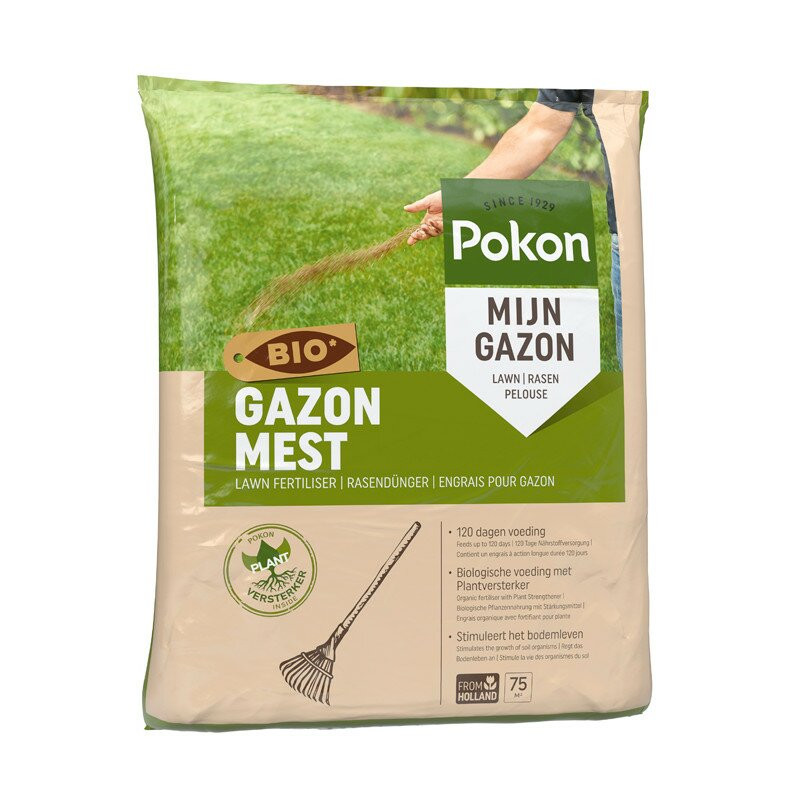 Pokon Naturado Bio Gazonmest Granulaat voor een Groen Gazon