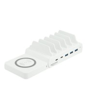 Delock USB und kabelloses Ladegerät 2 x Type-C PD+ 3 Typ-A mit 110 (41450)