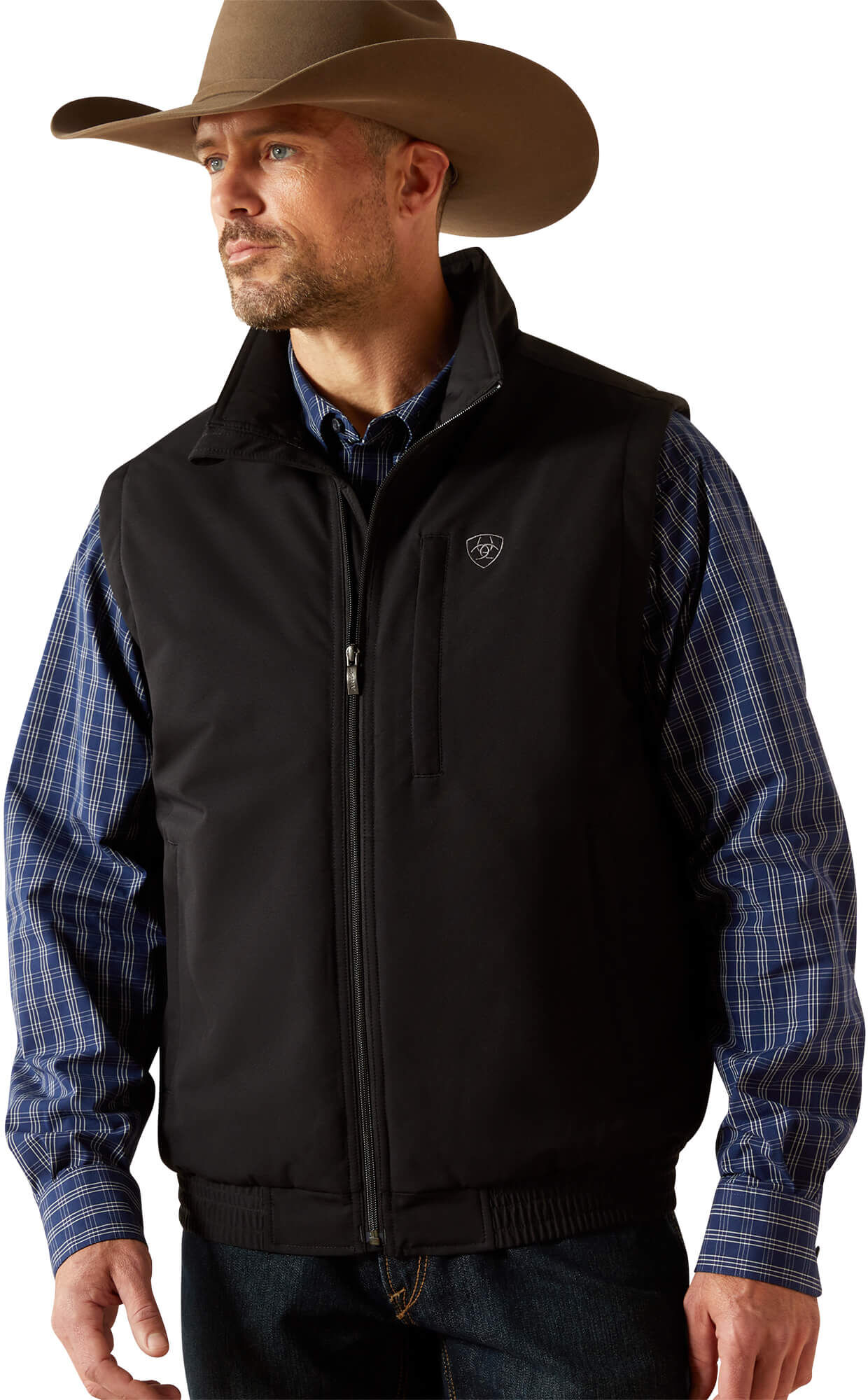 Men's Field Insulated Vest in Black, Size: 2XL by Ariat