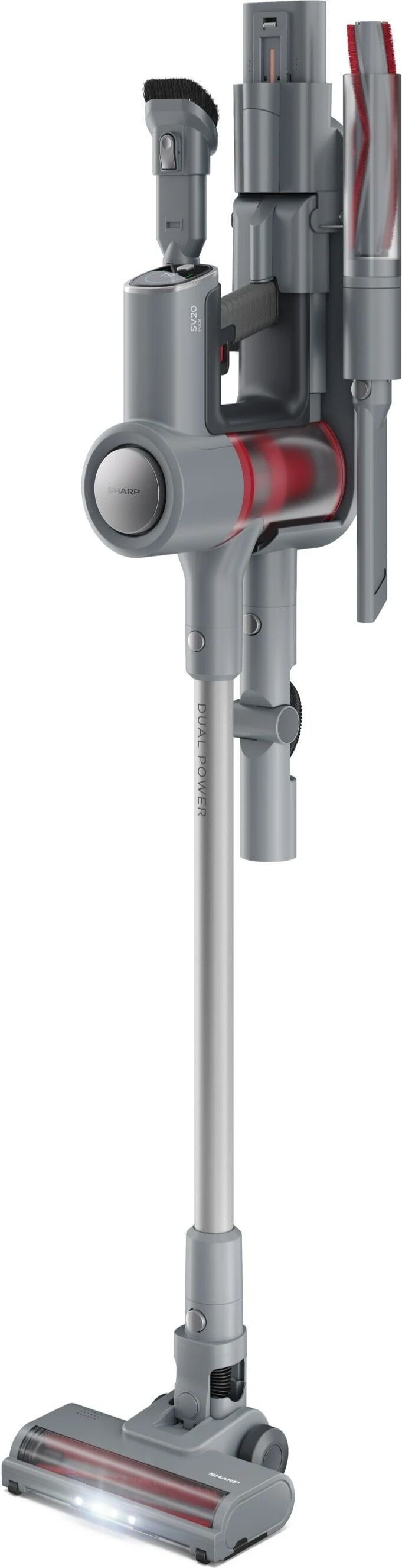 Sharp VC-SV20AEU-S Kabelloser Staubsauger | 2 Austauschbare Akkus für Maximale Flexibilität | Leistungsstark mit 250W