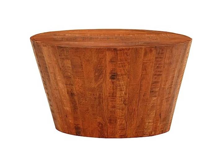 Couchtisch rund aus massivem Mangoholz, Ø 52 cm, 30 cm Höhe