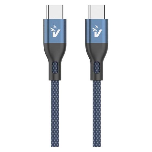 Vultech Typ-C zu Typ-C Smartphone Kabel 1.2m (1.20 m, USB 2.0, 100 W) (CS-NCC12BL)
