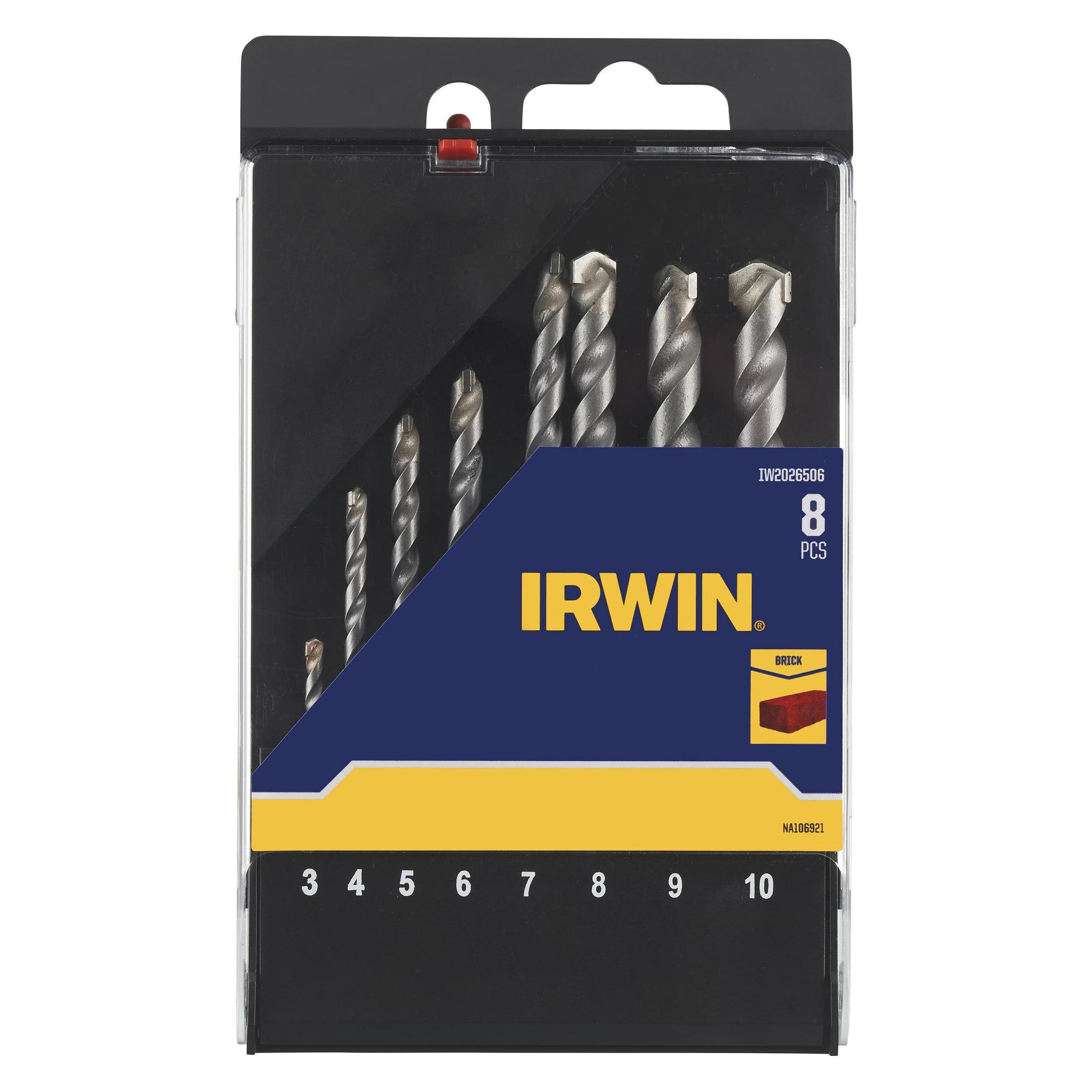 Irwin WIERŁO DO BETONU kpl. 8szt. 3, 4, 5, 6, 7, 8, 9 i 10mm w kasecie (5054905302412)