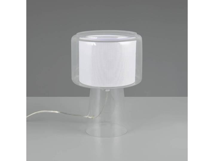 Trio Lighting Tischlampe Rocka, klar / transparent, für Wohn- / Esszimmer, Glas, Tischlampe