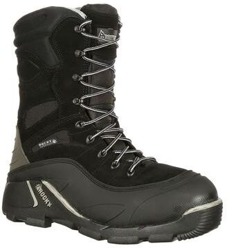 Rocky Blizzard Stalker 1200 Gram (Men's) Outdoor in Black, Size 12 M, Leather/Nylon/Rubber