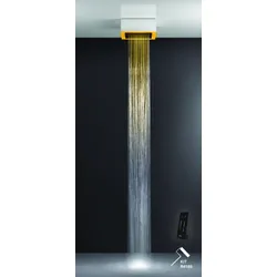Gessi Afilo, Multifunktions Dusch-Einbau-System 300x300 Strahlart Regen, mit Colour Lichttherapie Effekt, 57303279