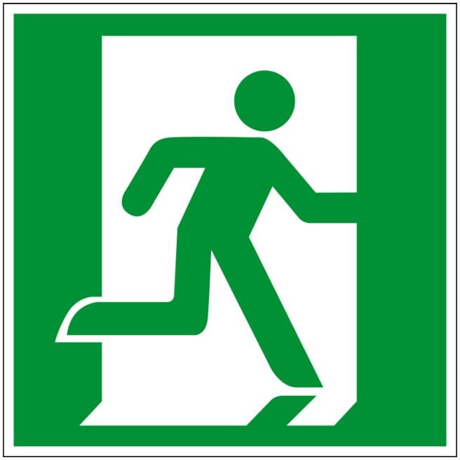 Panneau de signalisation Eichner Chemin de fuite, sortie de secours 15 x 15 cm Alu (9225-14065-015)