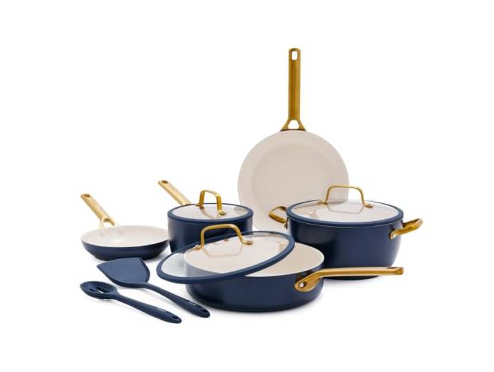 GreenPan Reserve 2.0 Kochgeschirr-Set 14-tlg., Oxford Blue Keramik-Antihaft, gleichmäßige Wärme, für Induktion