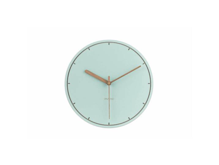Onzeno Wanduhr Design Blau 29/29 cm, Türkis, 0.44x29x1 cm, Dekoration, Uhren, Wanduhren