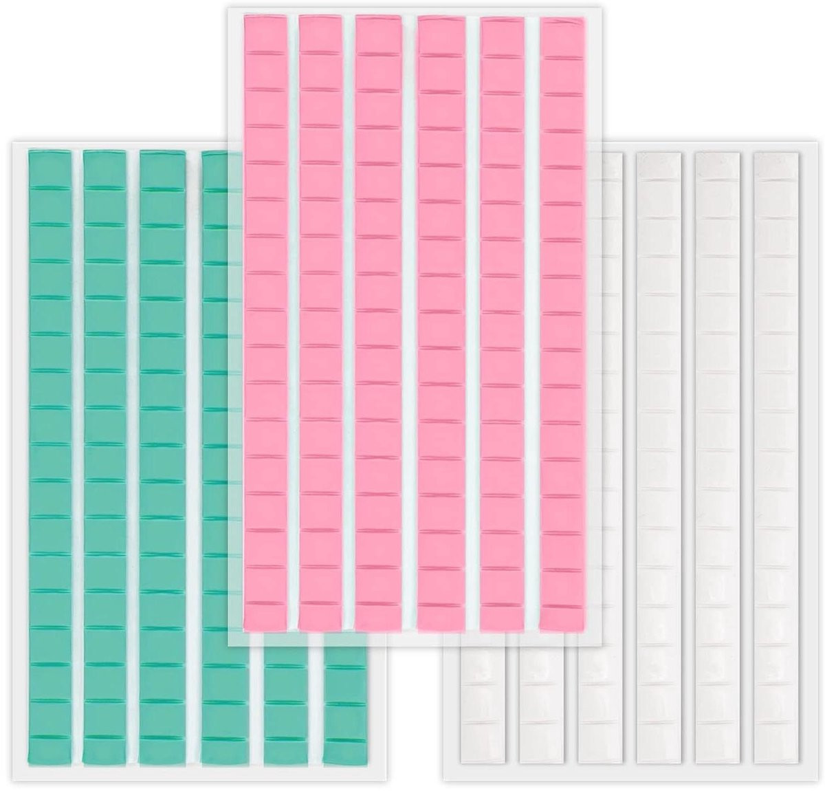 288 stuks Poster Plakgum - Herbruikbare Montageplamuur voor Foto's - Wit, Blauw, Roze