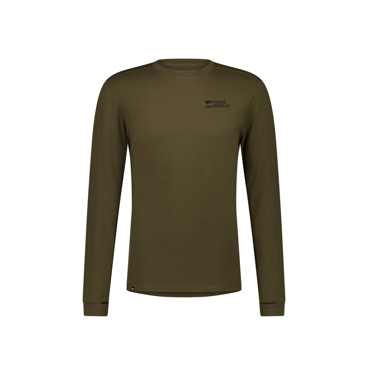 Mons Royale Mens Cascade Merino Base Layer Long Sleeve dark olive (299) XXL 100499-1171-299-XXL