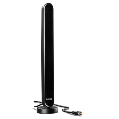 HAMA Innenantenne "Antenne für DAB+, DAB, UKW (aktiv, 30dB Verstärkung)", schwarz, B:6cm L:31cm T:6cm, Antennen, Zimmerantenne