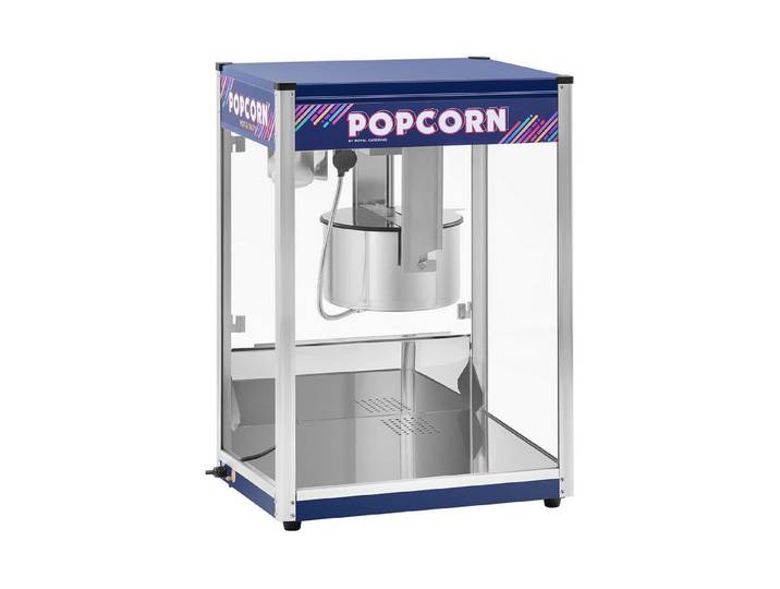 Royal Catering Popcornmaschine Popcornmaker 1500 W 5 kg/h blau Popcornautomat Teflonbeschichtung