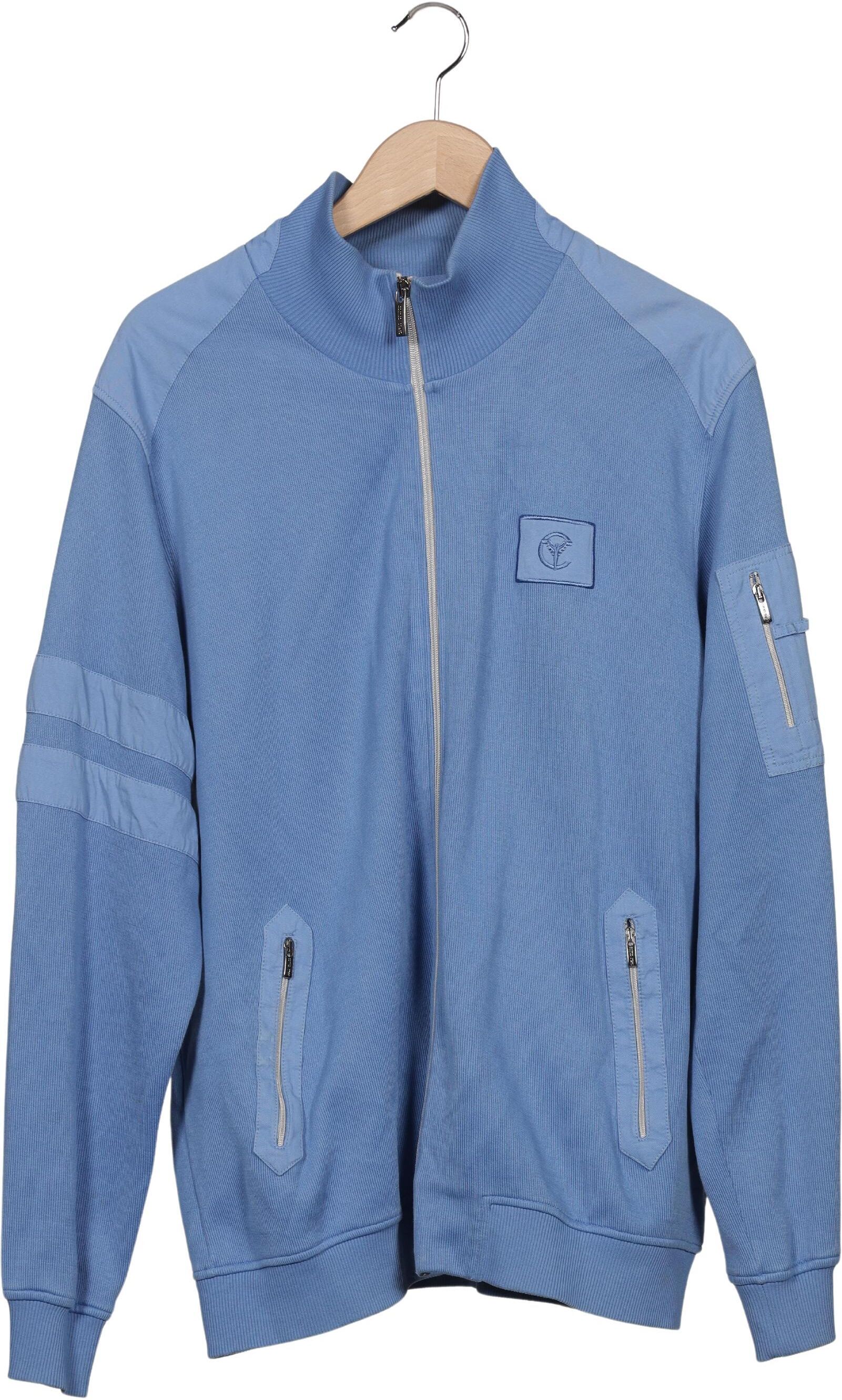 Carlo Colucci Herren Strickjacke, Hellblau, Gr. Xxl, Baumwolle - Second Hand
