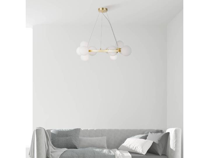 Pendelleuchte Dallas Typ I Ø 67cm Gold Mischmetall / Milchglas G9