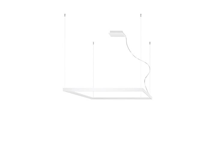 Lustre aluminium blanc h 150 cm