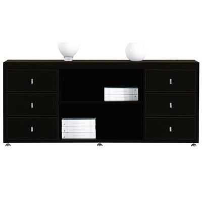 Aktenschrank Sideboard Lederschrank Büroschrank Schrank Lederüberzug Lederoptik Büroausstattung Büromöbel Bürozubehör Padova Jet-Line
