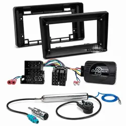 Fiat Ducato Peugeot Boxer 2 DIN Autoradio Blende mit LKF für ISO Anschluss