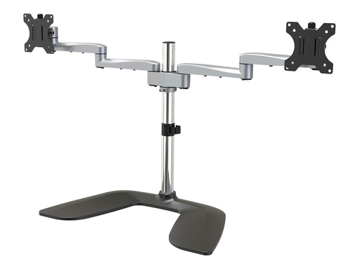 StarTech.com Monitorhalterung für zwei Monitore - Ergonomisches Monitorstand für VESA Bildschirme bis zu 32" und 8 kg - Freistehende gelenkige Bildschirmhalterung - Höhenverstellbar (ARMDUALSS) (ARMDUALSS)