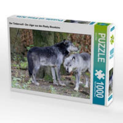 CALVENDO Puzzle Der Timberwolf - Der Jäger aus den Rocky Mountains 1000 Teile Lege-Größe 64 x 48 cm Foto-Puzzle Bild von Arno Klatt