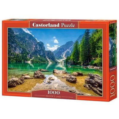 Castorland 1000 Piece Jigsaw Puzzle, Steam Train, Heaven's Lake, Pragser Wildsee in the Dolomites, Italy, Adult Puzzle, Castorland C-103416-2
