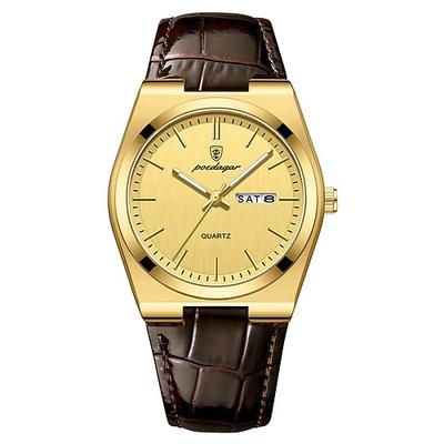 Luxus Quarz Herren Sportarmbanduhr wasserdicht leuchtendes Datum Woche Edelstahl klassische Herren Uhr