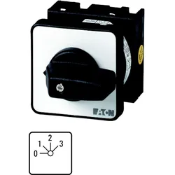 Eaton 011786 Stufenschalter, T0, 20 A, Einbau, 2 Baueinheit(en), Kontakte: 3, 45 °, rastend, mit 0-Stellung, 0-3, Abwicklungs Nr. 8311 T0-2-8311/E