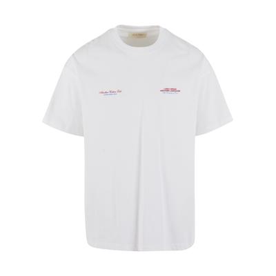 T-Shirt ANOTHER COTTON LAB "Another Cotton Lab Pardon Monsieur Oversized Tshirt", Damen, Gr. XS, weiß, 100% Baumwolle, bedruckt, loose fit, Rundhals, Shirts T-Shirt
