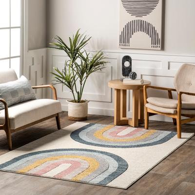 Nuloom Jerri Double Half Rainbow Kids Area Rug