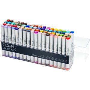COPIC Layoutmarker Sketch Set D, farbig sortiert, 72 Stück