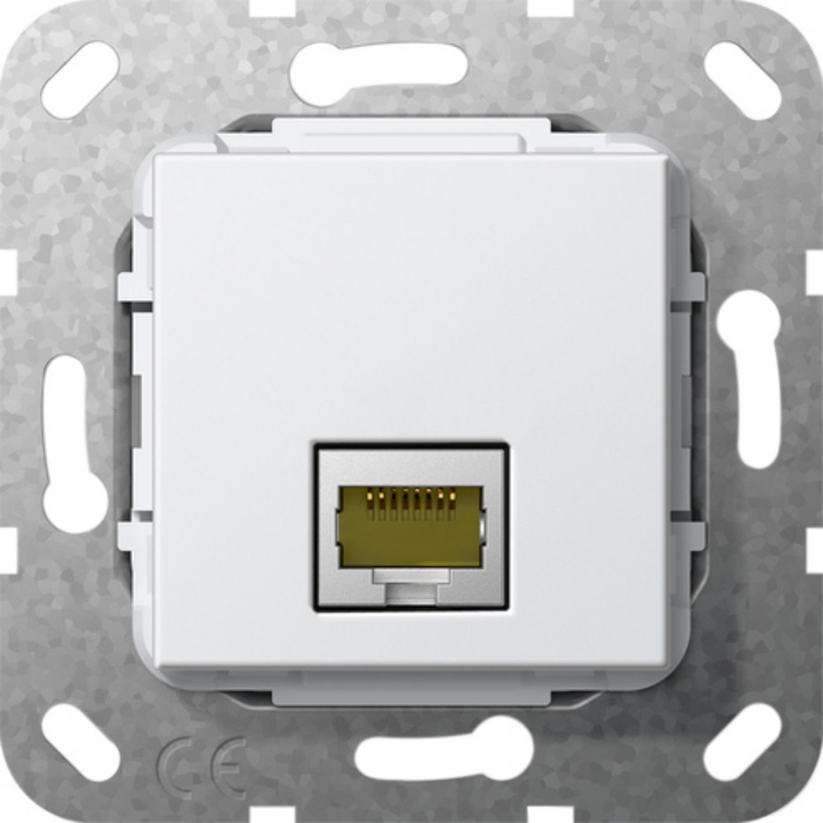 Gira 569603 Modulaire RJ45-aansluiting Cat.6A 10 Gbit voor inbouw zuiverwit glanzend